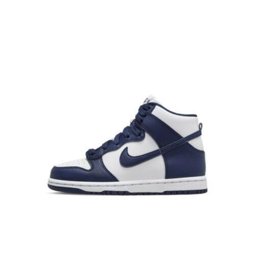 ナイキ NIKE ダンク Dunk High "Championship" Shoes GS Grade School Casual Sneakers DB2179-104 ハイカット White Navy｜orange-orange