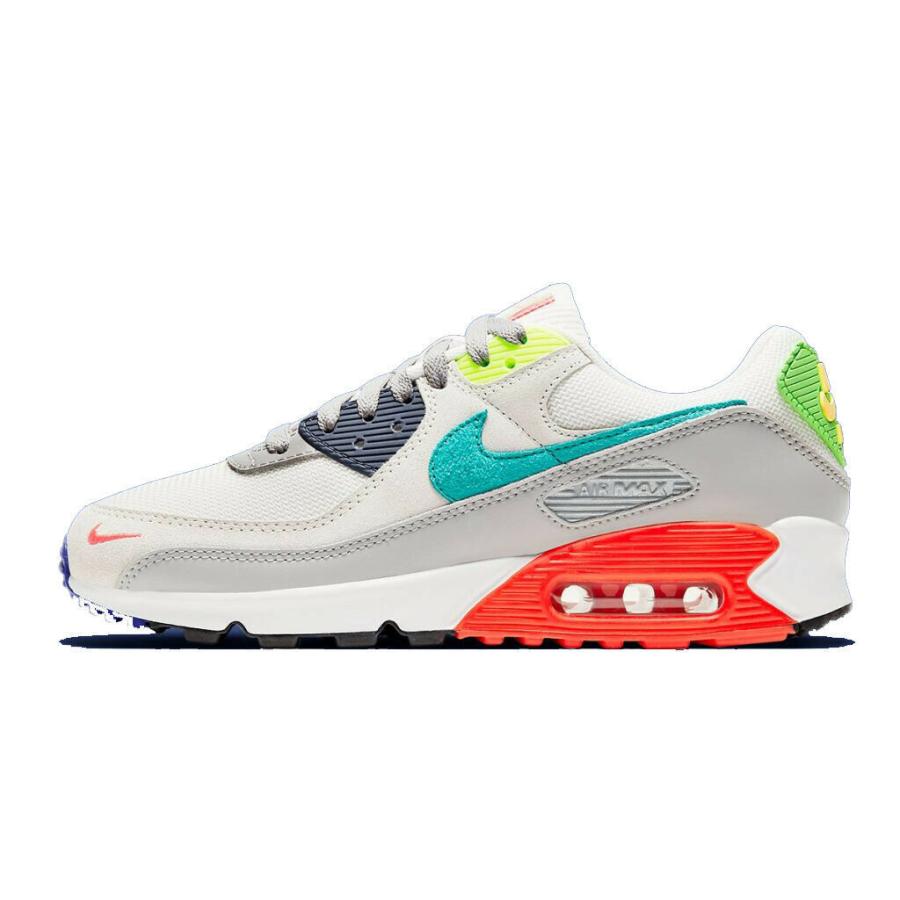 ナイキ NIKE エアマックス90 Air Max 90 SE "Evolution of Icon" Low Shoes Casual Sneakers DD1500-001 ローカット レディース White Grey Blue Yellow Red｜orange-orange