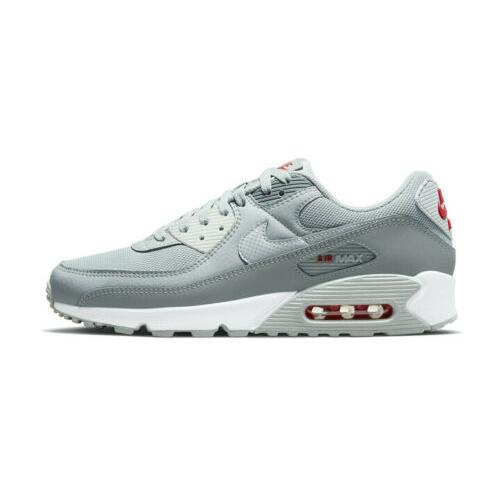 最前線の Smoke ローカット Dm9102 001 Sneakers Casual Shoes Low 90 Max Air エアマックス90 Nike ナイキ 人気 靴 スニーカー ローカット 銀 白 灰 日本未発売 海外限定 Grey Red Silver White シューズ