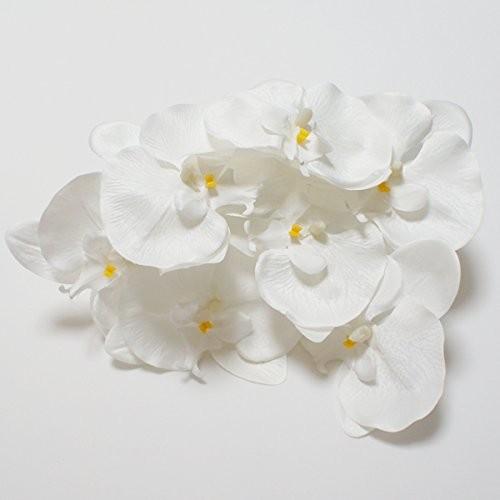 胡蝶蘭ヘッドドレス　７輪セット　シルクフラワーブライダル　ウェディング　パーティーなどに |  | 02