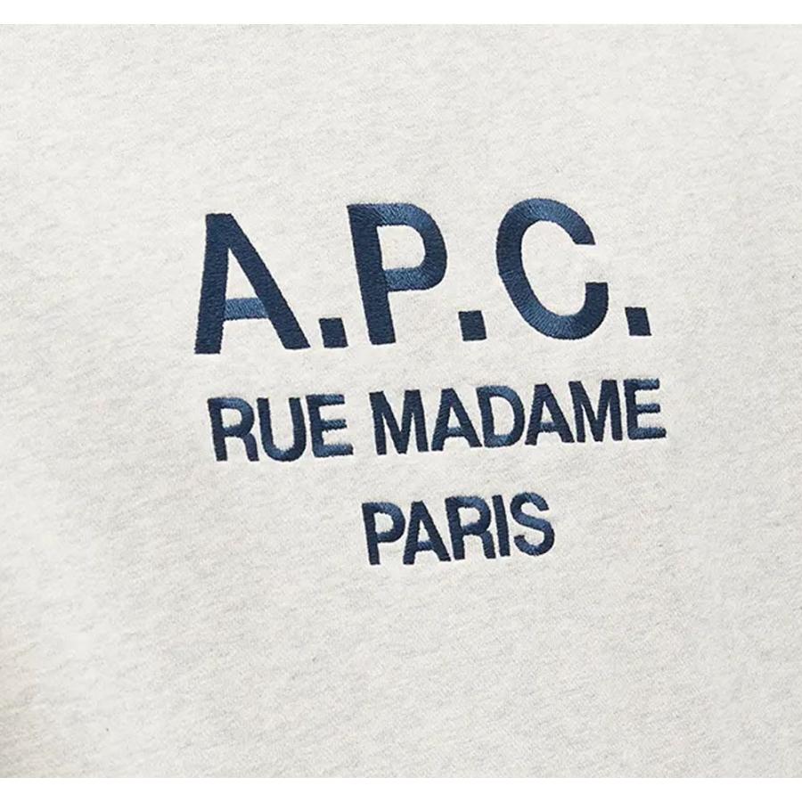 A.P.C.(アーペーセー) ロゴ刺繍スウェットトレーナー メンズ ブラック ネイビー ベージュ｜orangecake｜06