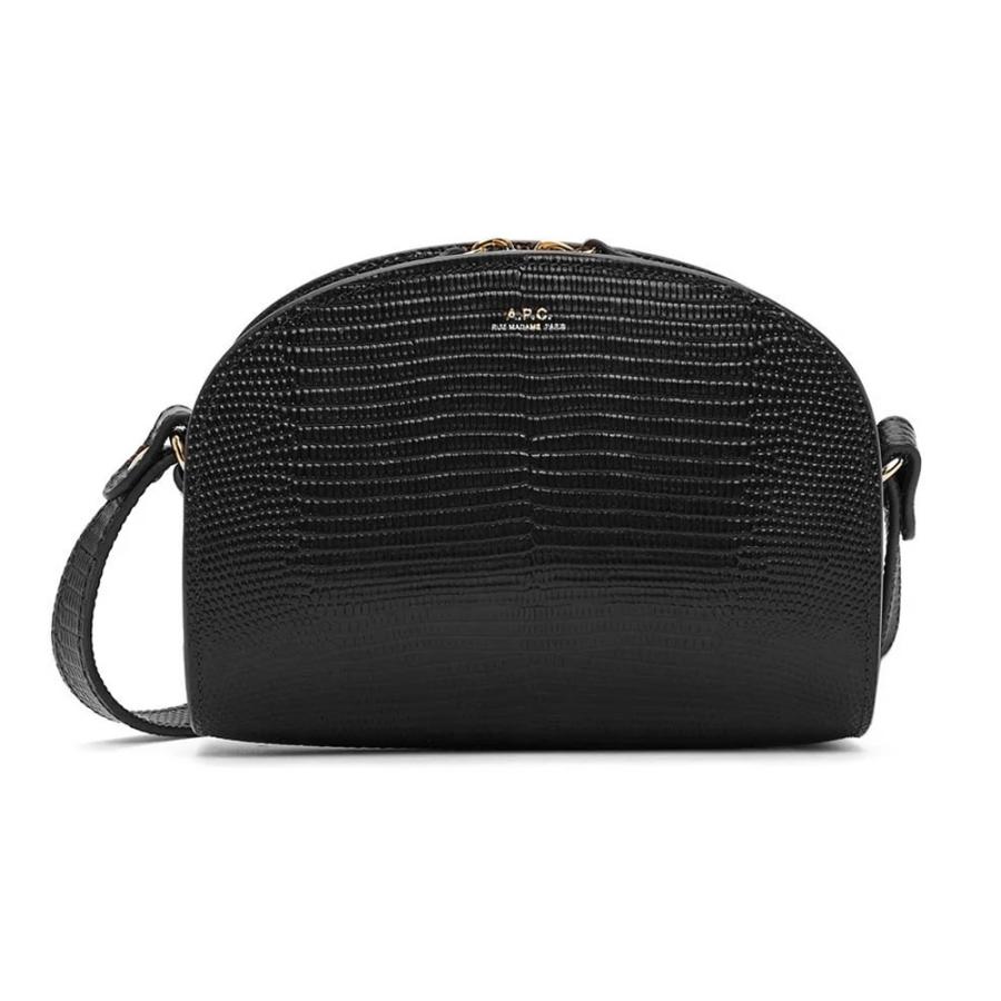 クリアランス A.P.C. アーペーセー  ミニショルダーバッグ ミニデミルーンバッグ エンボスレザー CUIR EMBOSSE LIZARD MINI DEMI LUNE PXBMR F61392の画像
