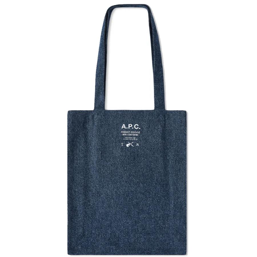 A.P.C. アーペーセー トートバッグ 両面プリント LOU TOTE インディゴ 