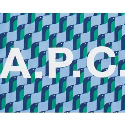 A.P.C. アーペーセー  ペンギン柄トートバッグ SHOPPING DIANE ブルー COEXB M61443の画像