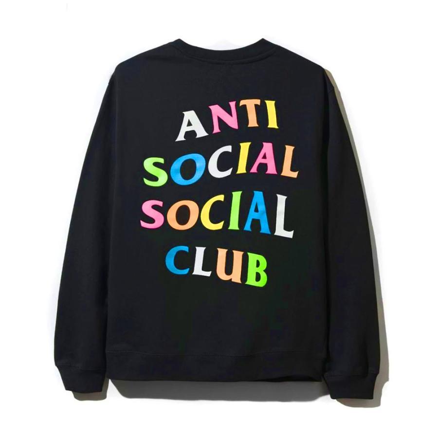 アンチソーシャルソーシャルクラブ(ANTI SOCIAL SOCIAL CLUB)スウェットトレーナー/レインボー ブラック ホワイト ASSC Rainbow Crewneck｜orangecake｜04