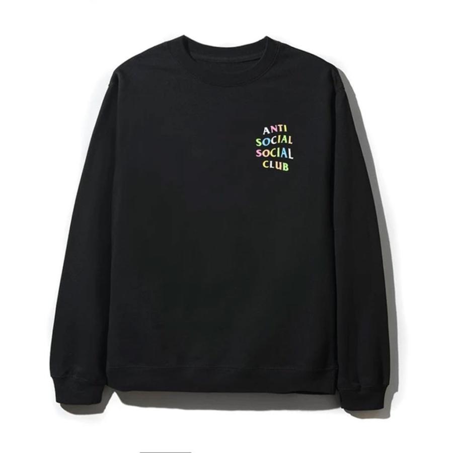 アンチソーシャルソーシャルクラブ(ANTI SOCIAL SOCIAL CLUB)スウェットトレーナー/レインボー ブラック ホワイト ASSC Rainbow Crewneck｜orangecake｜05