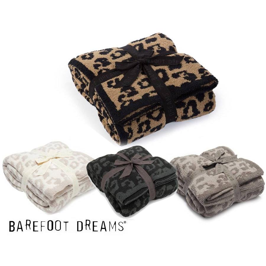 【新品未使用】ベアフットドリームス　ブランケット　ヒョウ柄　レオパード　ベージュ BAREFOOT DREAMS（ベアフットドリームズ） ベアフットドリームス