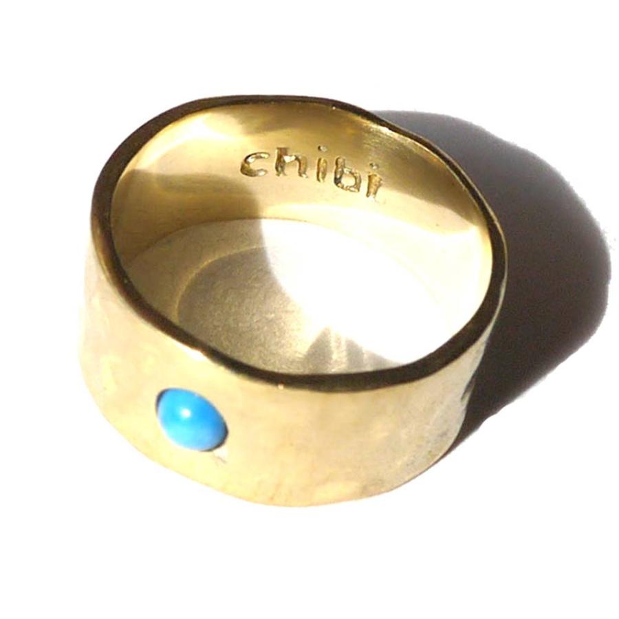 メール便送料無料/Chibi Jewels（チビジュエルズ）ターコイズリング/Turquoise Band Ring/R117