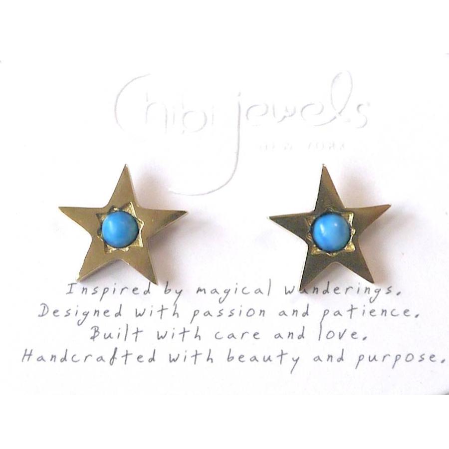 Chibi Jewels チビジュエルズ ターコイズスターピアス 星のピアス