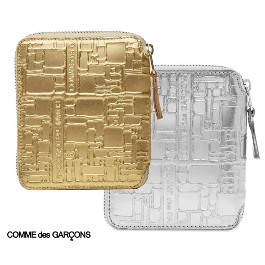 COMME des GARCONS（コムデギャルソン） レザー二つ折り財布 ゴールド