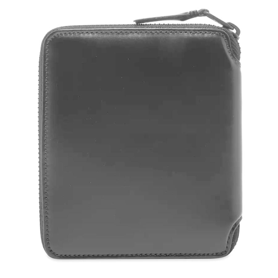 コムデギャルソン COMME des GARCONS レザー二つ折り財布 ラウンドファスナー ベリーブラック VERY BLACK Leather Wallet SA2100VBの画像
