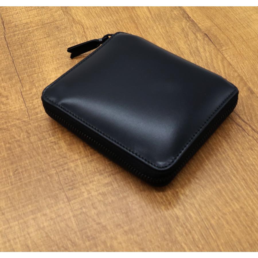 コムデギャルソン COMME des GARCONS レザー二つ折り財布 ラウンドファスナー ベリーブラック VERY BLACK Leather Wallet SA2100VBの画像