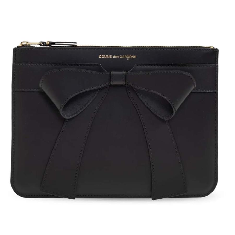 クリアランス コムデギャルソン COMME des GARCONS Big Bow ビッグ ボウ リボン レザー クラッチバッグ ポーチ 大 SA5100BBの画像