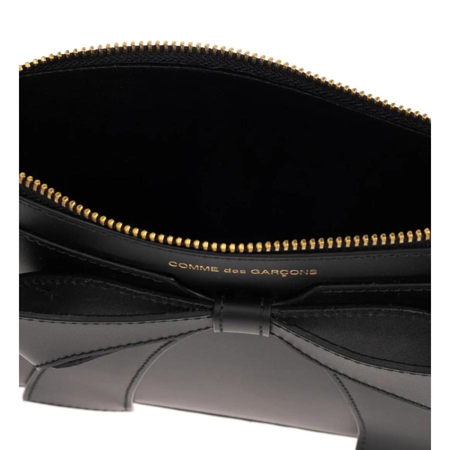 クリアランス コムデギャルソン COMME des GARCONS Big Bow ビッグ ボウ リボン レザー クラッチバッグ ポーチ 大 SA5100BBの画像
