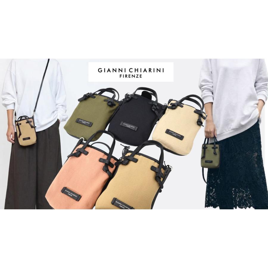 0204 スマホショルダーバッグ ブラック/ベージュ GIANNI CHIARINI（ジャンニ キアリーニ） GIANNI CHIARINI MARCELLA