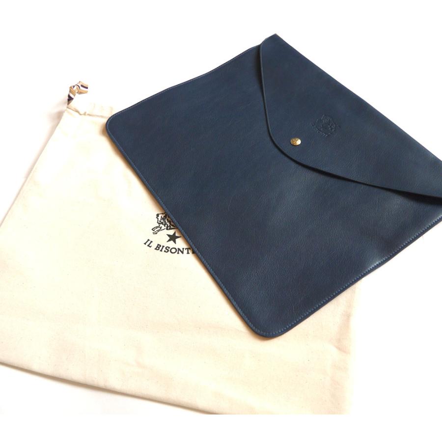 クリアランス/イルビゾンテ(Il Bisonte)レザークラッチバッグ ラップ