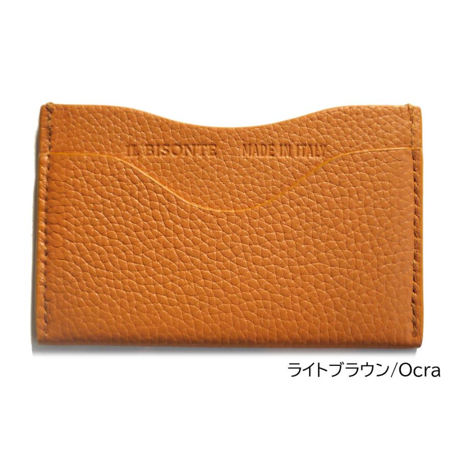 IL BISONTE イルビゾンテ 名刺入れ カードケース ブラウン IL BISONTE（イルビゾンテ） 並行輸入品 クリアランス レザー名刺入れ