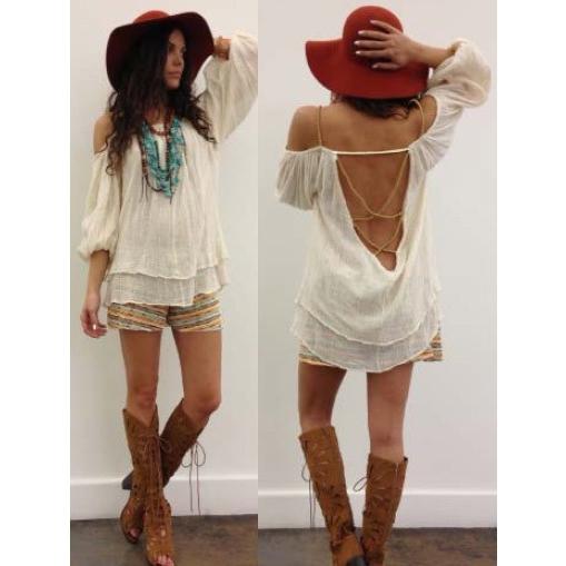 最大12 Offクーポン 送料無料 季節を問わずコーディネートしやすいチュニック ジェンズパイレーツブーティー Tunic ナチュラル Kauai オフショルダーチュニック Grecian ワンピース チュニック Www Drabblecast Org