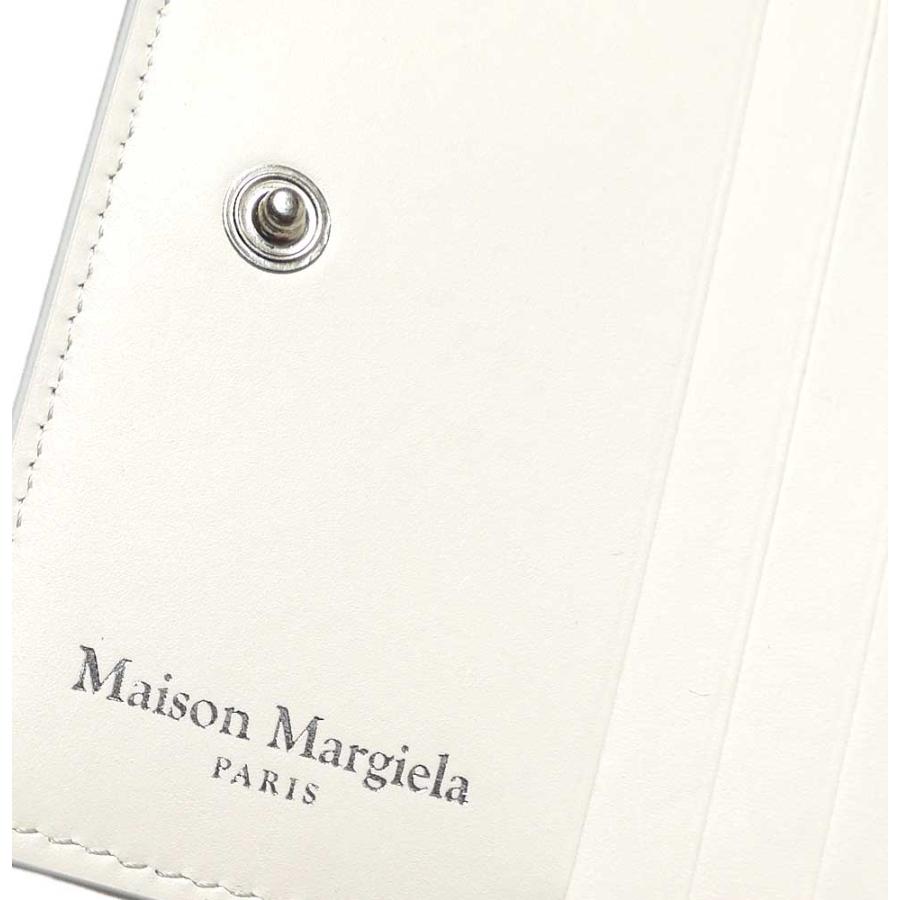 2024年入荷モデル/Maison Margiela メゾン マルジェラ レザー財布 二つ折り財布 コンパクトウォレット 4ステッチ ホワイト ブラック SA3UI0007 P4745｜orangecake｜11