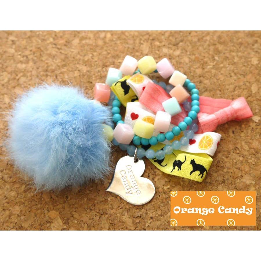 メール便送料無料 OrangeCandy オレンジキャンディー パワーストーンブレスレット アクアブルージェイド、ハウライトターコイズ | 