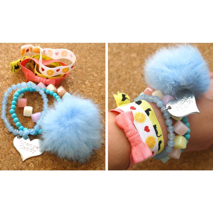 メール便送料無料 OrangeCandy オレンジキャンディー パワーストーンブレスレット アクアブルージェイド、ハウライトターコイズ |  | 01