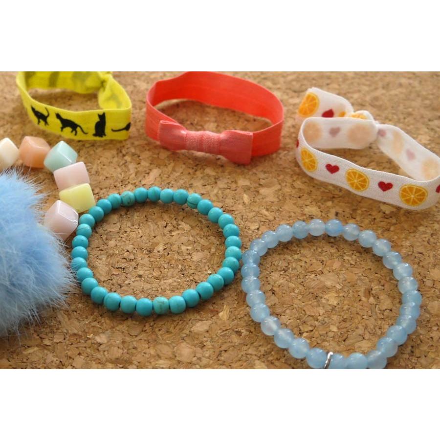 メール便送料無料 OrangeCandy オレンジキャンディー パワーストーンブレスレット アクアブルージェイド、ハウライトターコイズ |  | 03