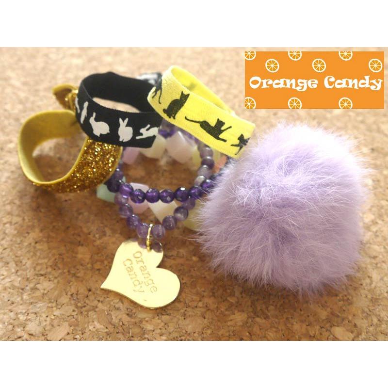 メール便送料無料 OrangeCandy オレンジキャンディー パワーストーンブレスレット ブラジルアメジスト、ドッグティーストアメジスト | 