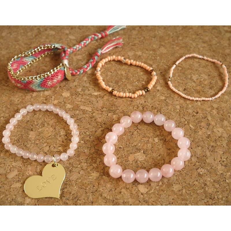 メール便送料無料 OrangeCandy オレンジキャンディー ミサンガ＆パワーストーンブレスレット ローズクォーツ |  | 01