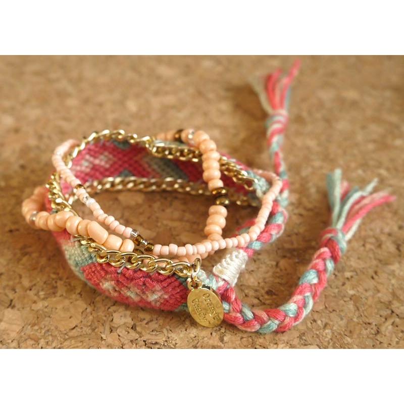 メール便送料無料 OrangeCandy オレンジキャンディー ミサンガ＆パワーストーンブレスレット ローズクォーツ |  | 03