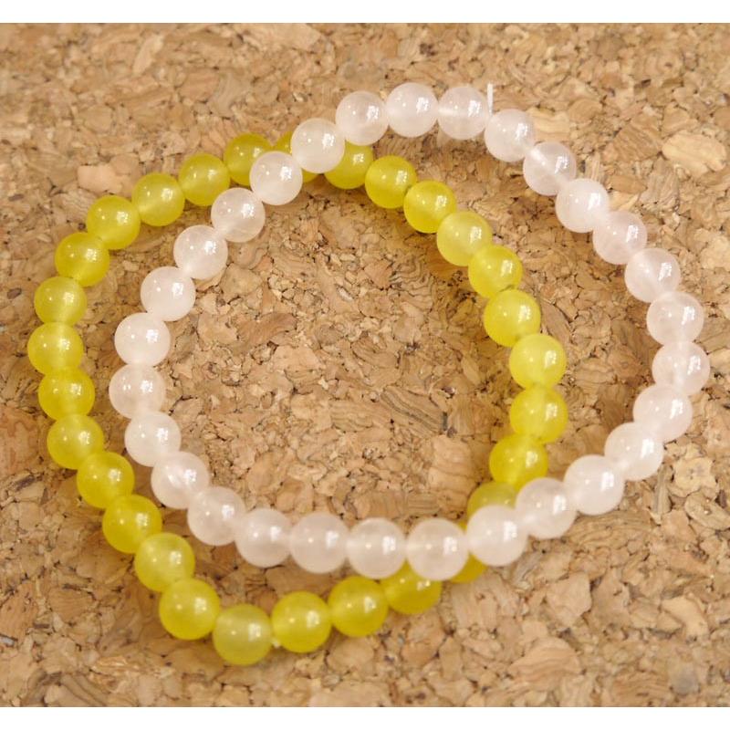 メール便送料無料 OrangeCandy オレンジキャンディー パワーストーンブレスレット ローズクォーツ＆イエロージェイド |  | 03