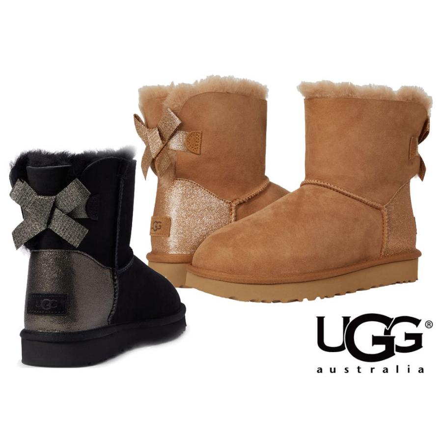 新品 UGG アグ ムートンブーツ MINI BAILEY BOW