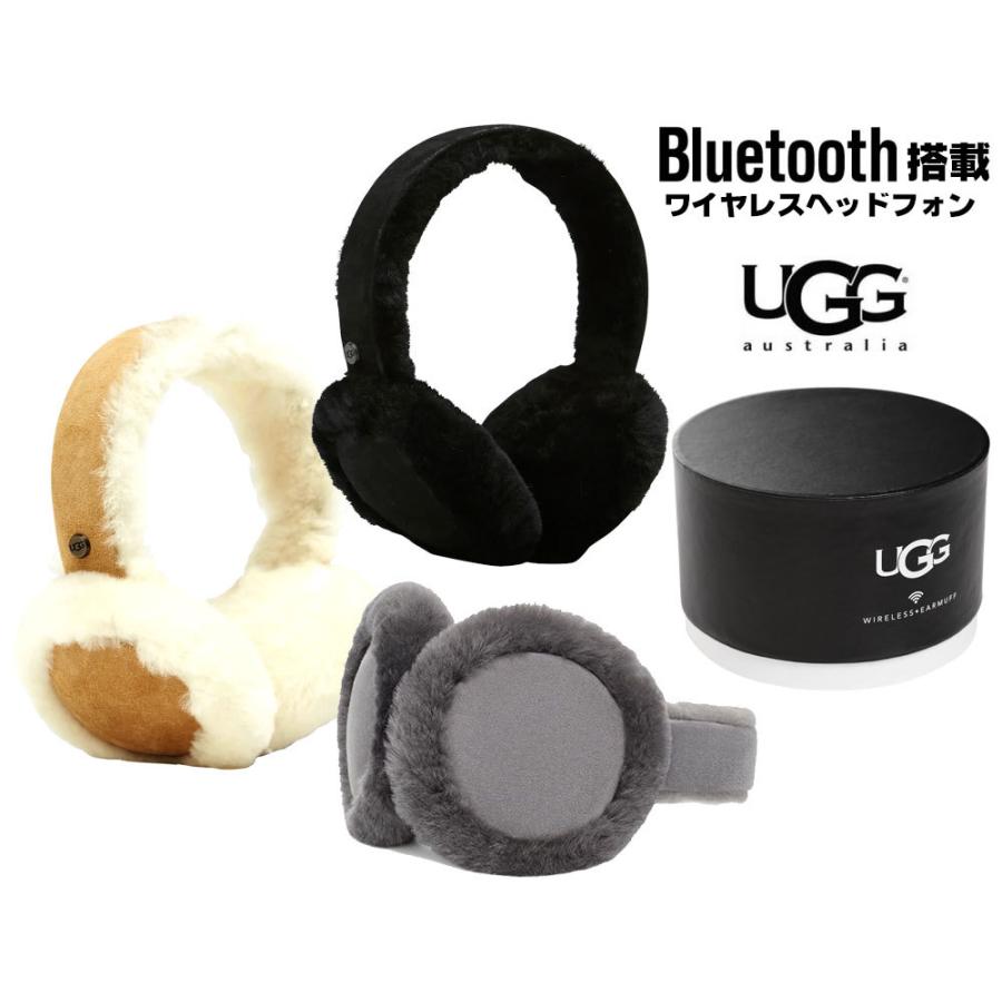 ワイヤレスBluetooth/UGG（アグ）ムートンヘッドフォン耳あて/イヤーマフイヤホン/シープスキン/BOX付き/Sheepskin