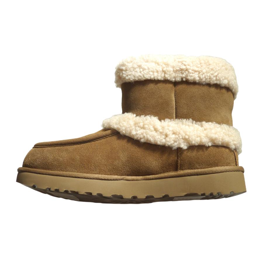 2023年秋冬モデル/UGG（アグ） ムートンブーツ ウルトラ ミニ アグ フラッフ ロゴ ULTRA MINI UGG FLUFF/1145410  レディース ショートブーツ