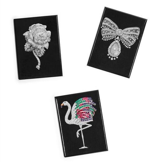 メール便送料無料 3点セット カルティエ展 マグネット 磁石 ブローチ柄