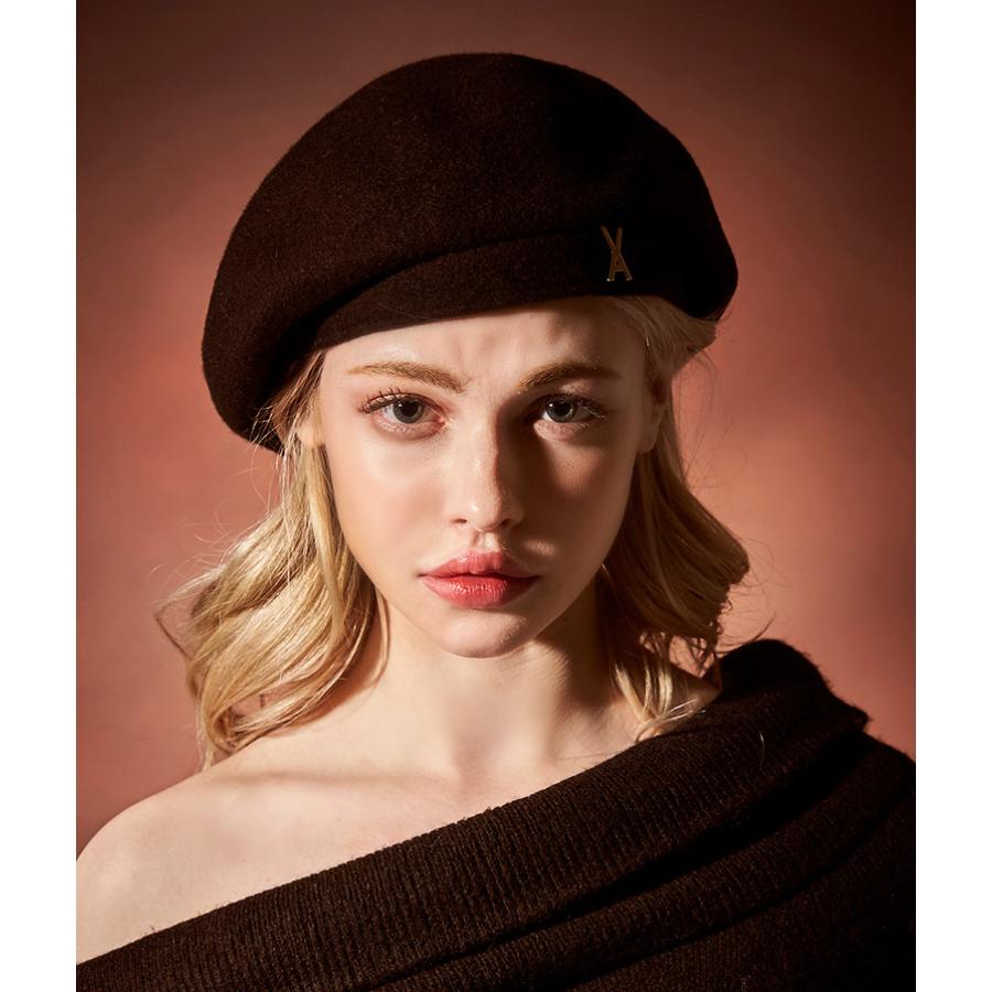 正規販売店 VARZAR バザール ウールベレー帽 キャップ ハンチング ハット 韓国ブランド Stud Logo Wool Beret 364 365 738 739 | VARZAR | 06