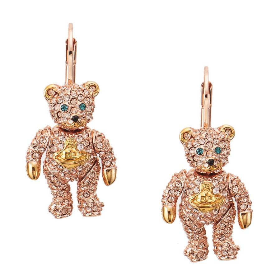 ヴィヴィアンウエストウッド クリスタルテディベア ピアス LITTLE PAVE TEDDY EARRINGS （Vivienne  Westwood）504891203