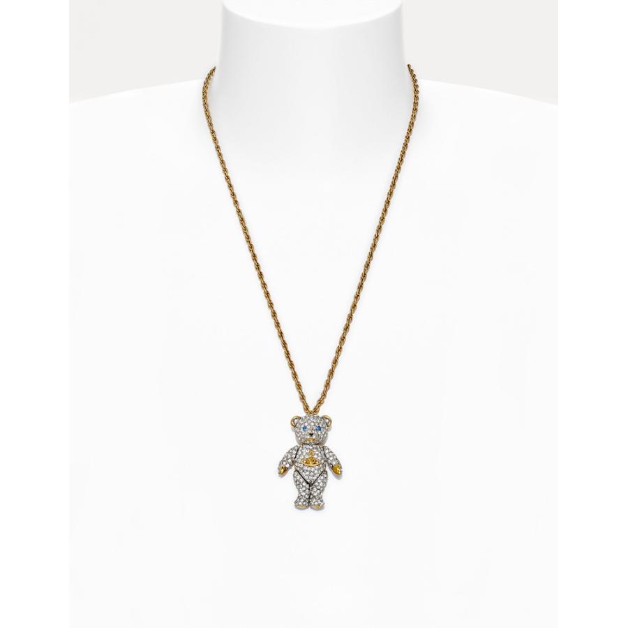 ヴィヴィアンウエストウッド クリスタルテディベアペンダント TEDDY PENDANT ロングネックレス（Vivienne Westwood）