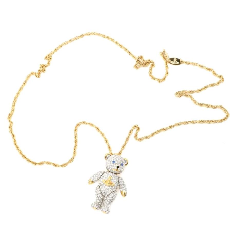 ヴィヴィアンウエストウッド クリスタルテディベアペンダント TEDDY PENDANT ロングネックレス（Vivienne Westwood）