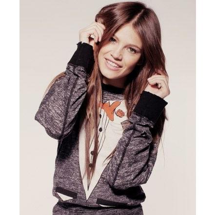 ワイルドフォックス Wildfox タキシード柄だまし絵スウェット 