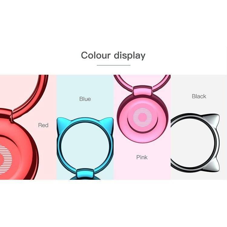 2個セット CAT バンカーリング スマホリング 猫 耳 スマホ 全機種対応 Xperia Galaxy iphone ipad タブレット対応 ステンレス メタル合金 |  | 01