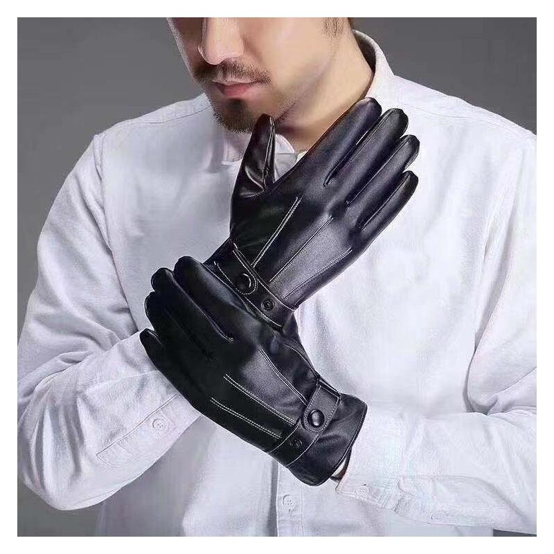 スマホ手袋 スマホグローブ メンズ 手袋 裏起毛 革 防寒 バイク スマホ対応手袋 防寒 PU ブラック タッチパネル対応手袋 暖かい |  | 03