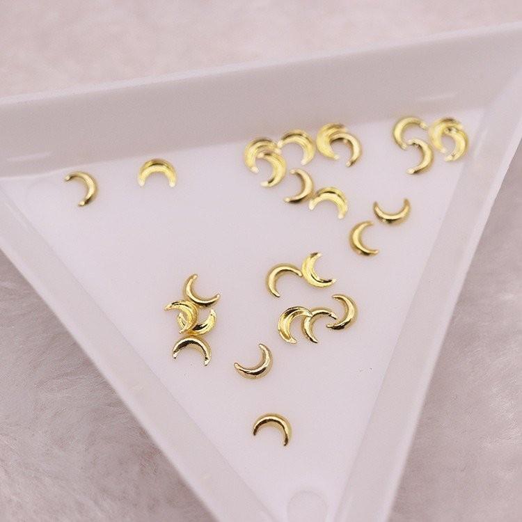 20個入り メタルパーツ 三日月 ムーン 月 ゴールド シルバー ネイル