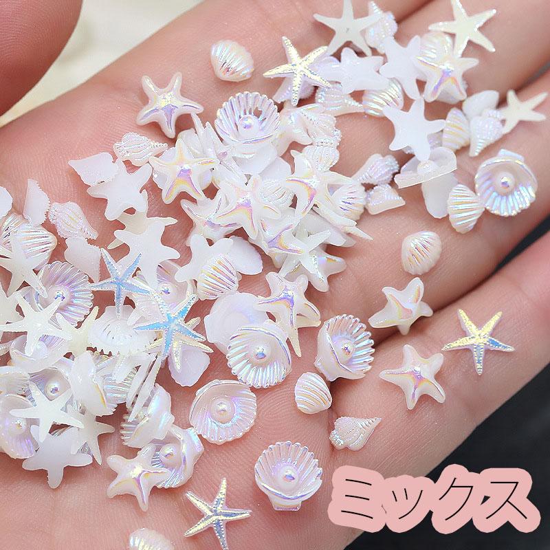 10個入り シェル パール付き ネイルパーツ デコパーツ ネイル