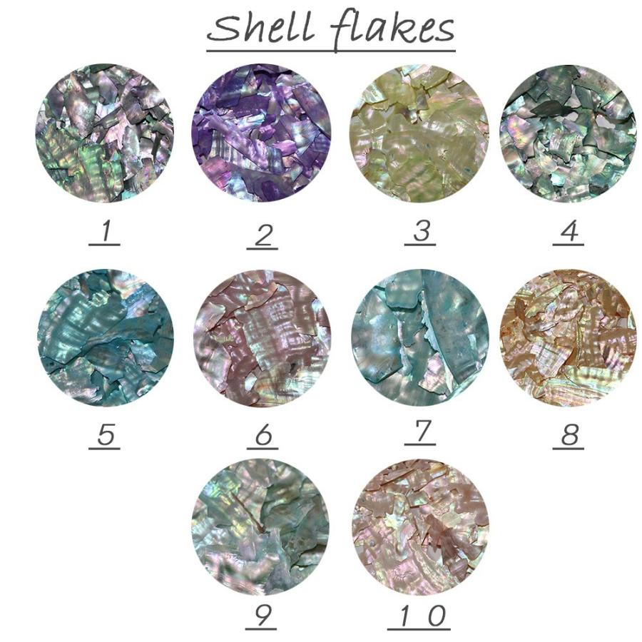 ネイルアート シェルフレーク 袋に入れ 約2g レジンパーツの埋め込みに  セルフネイル ジェルネイル |  | 11