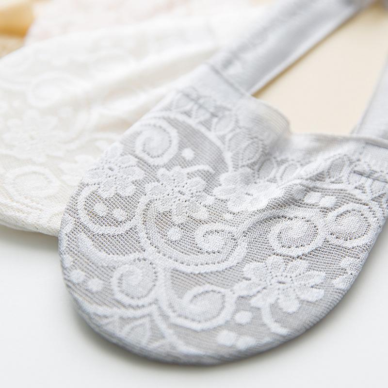 3足セット ズレない カバーソックス 脱げない フットカバー パンプスソックス オールシーズン 靴下 レディース ショート 浅履き 美ライン レース |  | 08