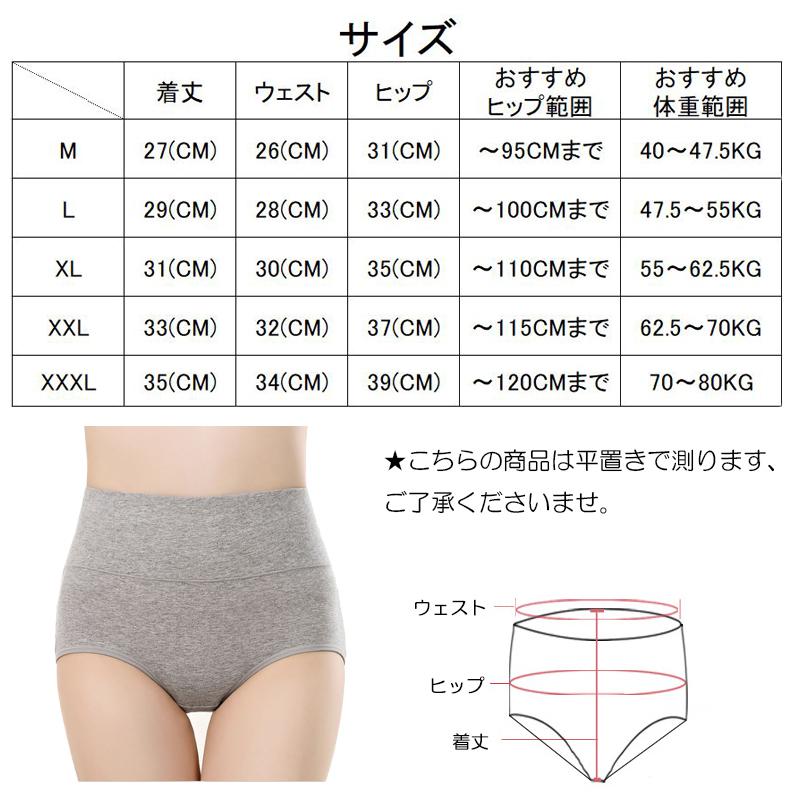3枚セット ショーツレディース 深め 綿 コットン ハイウエスト 下着 インナー パンツ 福袋 ショーツのみ |  | 29