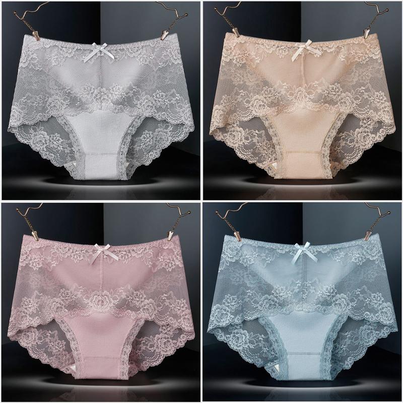 4枚セット レース ショーツ レディース 綿 インナー パンツ 下着 伸縮性 フィット感 セクシー 魅力 リラックス リボン 福袋 |  | 31