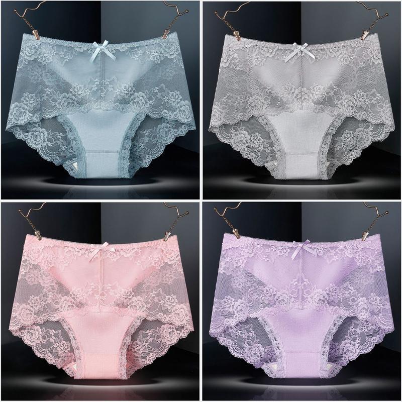 4枚セット レース ショーツ レディース 綿 インナー パンツ 下着 伸縮性 フィット感 セクシー 魅力 リラックス リボン 福袋 |  | 35