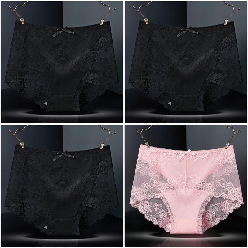 4枚セット レース ショーツ レディース 綿 インナー パンツ 下着 伸縮性 フィット感 セクシー 魅力 リラックス リボン 福袋 |  | 38