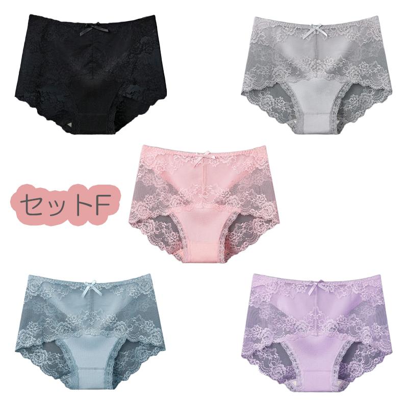 5枚セット レース ショーツ レディース 綿 インナー パンツ 下着 伸縮性 フィット感 セクシー 魅力 リラックス リボン |  | 27